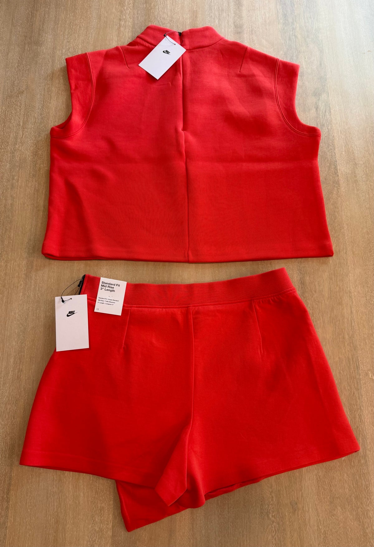 Nike Sportswear Mock Neck Top & Skort Set | Bright Red | Women's Medium | New with Tags (originally $200)