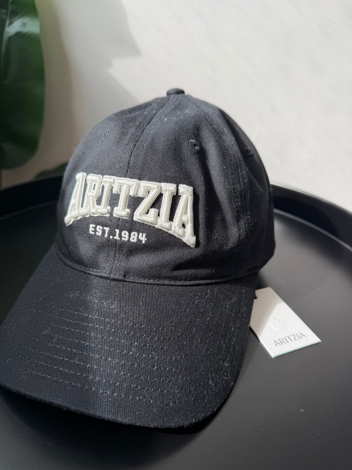 Aritzia Celsius Baseball Cap | Black & Light Birch | One Size | New with Tags (originally $35)