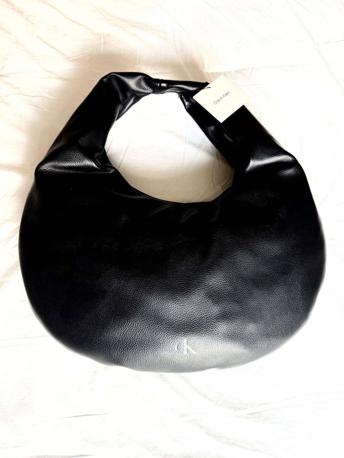 Calvin Klein Pebble Grain Crescent Shoulder Bag – Black | New with Tags | Originally $129