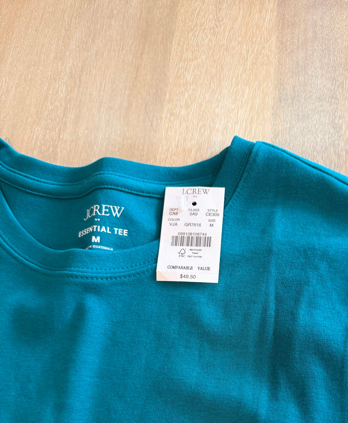 J.Crew Essential Tee – Teal