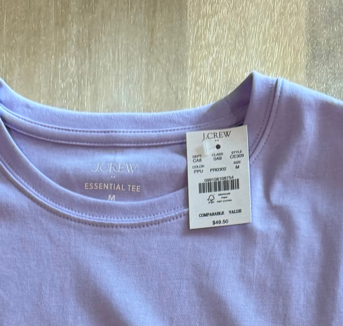 J.Crew Essential Tee – Lavender