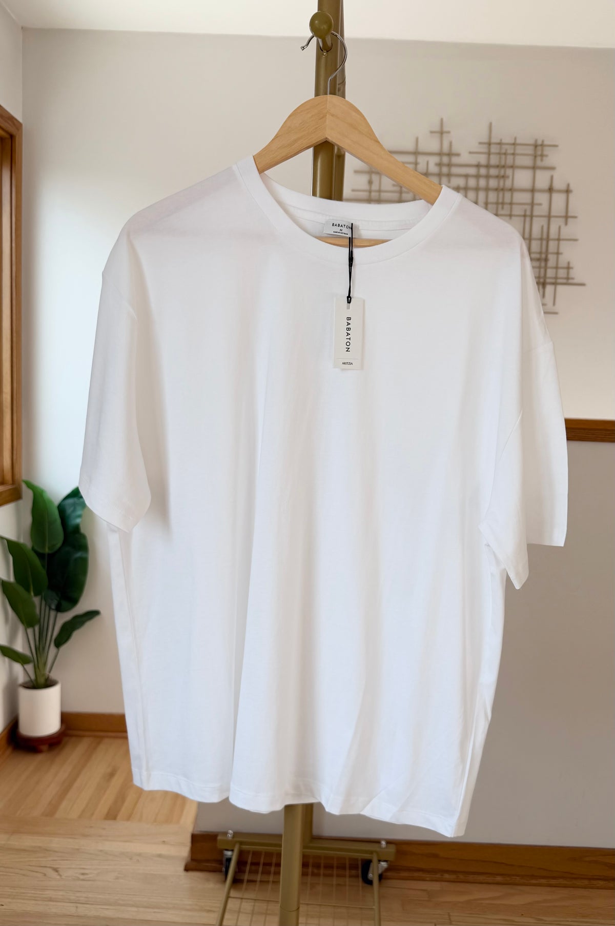 Babaton by Aritzia Ines Oversized Crewneck Tee | White | Size Medium | New with Tags (originally $38)