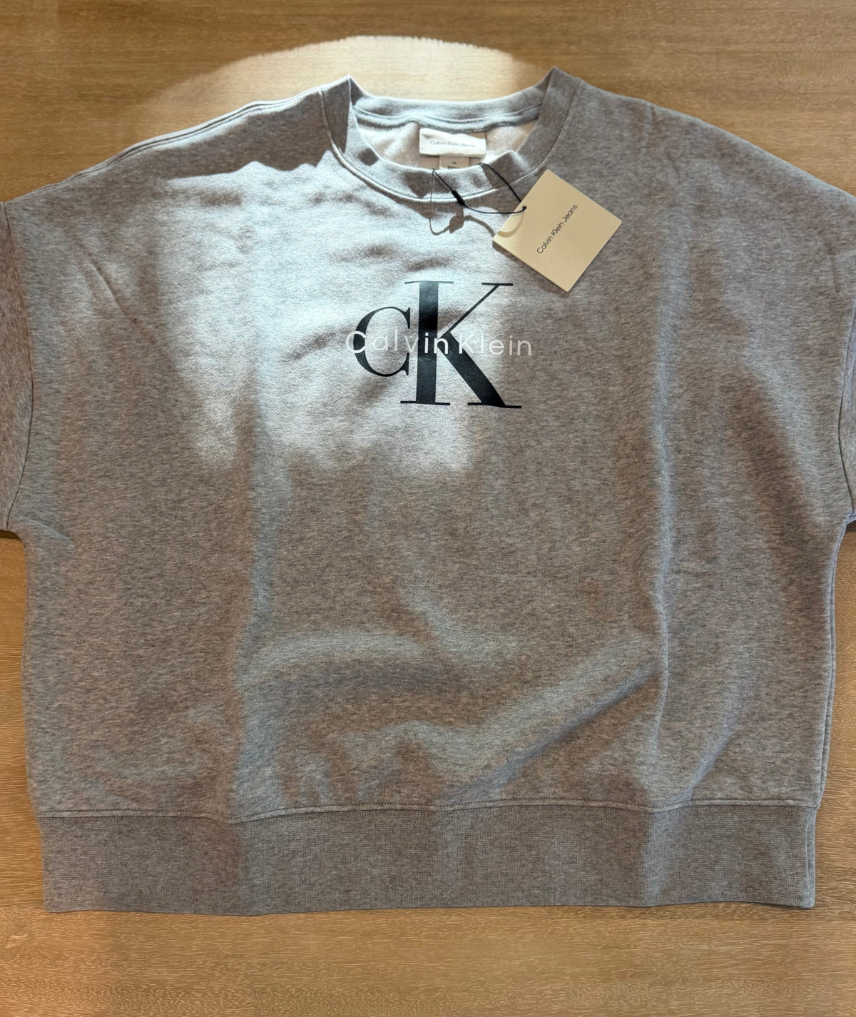 Calvin Klein Jeans Logo Crewneck Sweatshirt – Gray | Size L | New with Tags | Originally $85