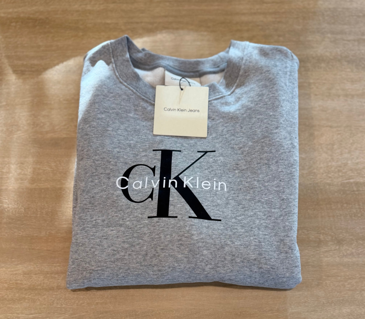 Calvin Klein Jeans Logo Crewneck Sweatshirt – Gray | Size L | New with Tags | Originally $85