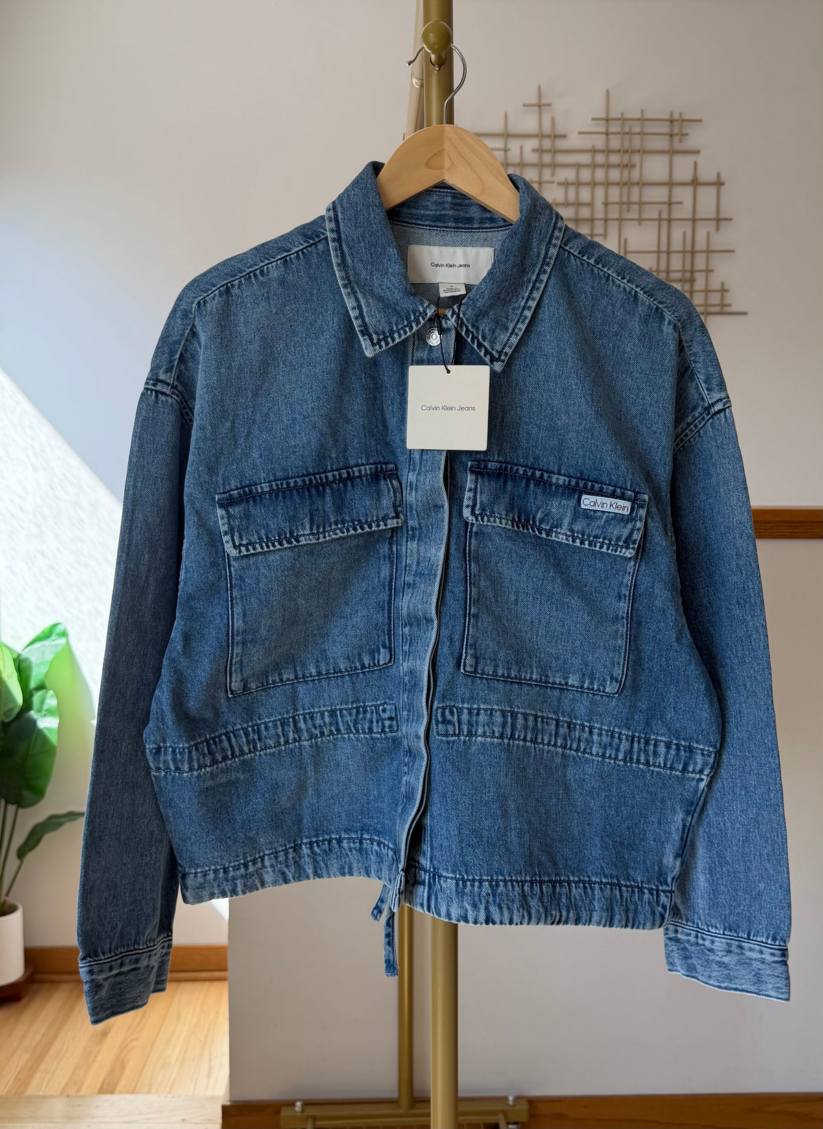 Calvin Klein Jeans Denim Utility Jacket – Medium Wash | Size M | New with Tags | Originally $129