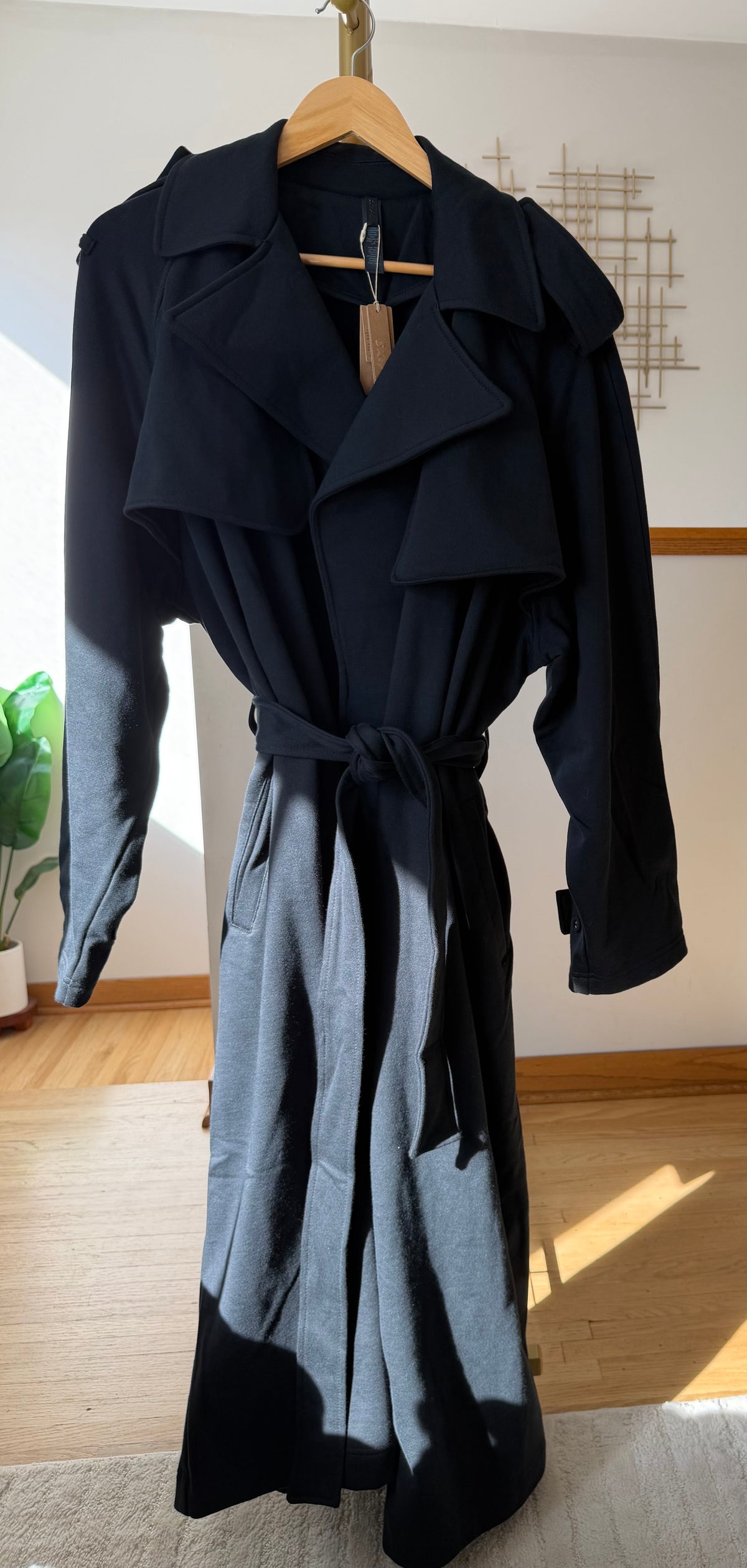 SKIMS Oversized Trench Coat – Onyx
