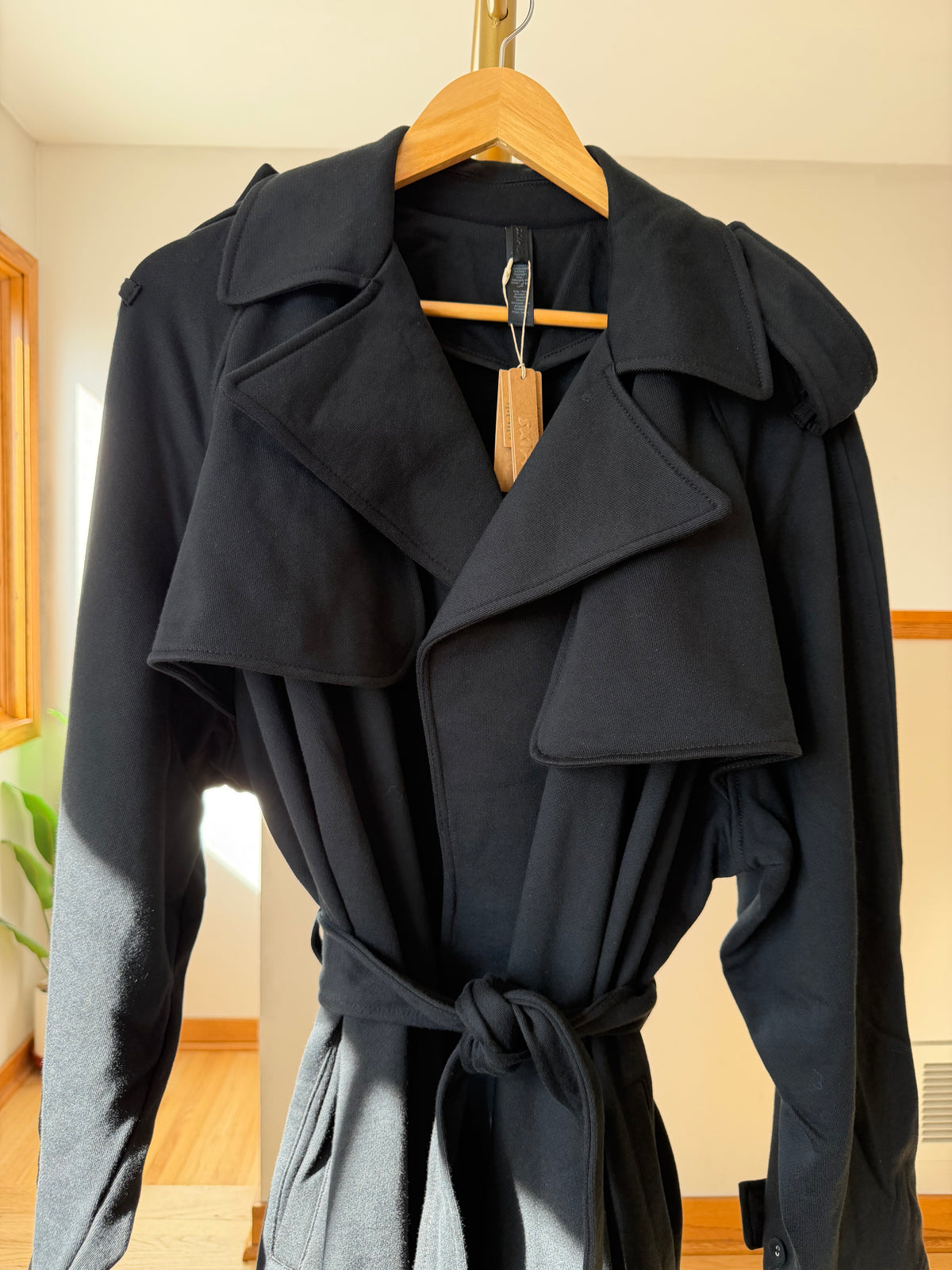 SKIMS Oversized Trench Coat – Onyx